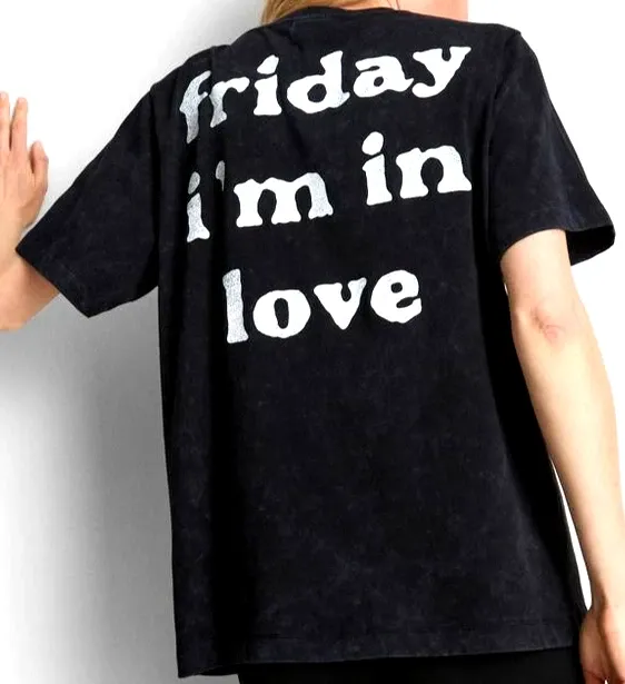 The Cure "Friday I'm in Love" Back Print Short Sleeve T-Shirt | XS–XL