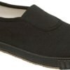 Unisex Black Slip On Plimsolls Canvas Pumps Kids Adults PE Gym Casual Sports Shoes