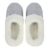 Women's Soft Slip On Slippers Faux Fur Indoor House Shoes Non Slip Sole Grey