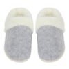 Women's Soft Slip On Slippers Faux Fur Indoor House Shoes Non Slip Sole Grey