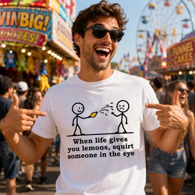 Men's Funny Lemon Slogan Graphic T-Shirt – Unisex Cotton Tee (S–4XL)