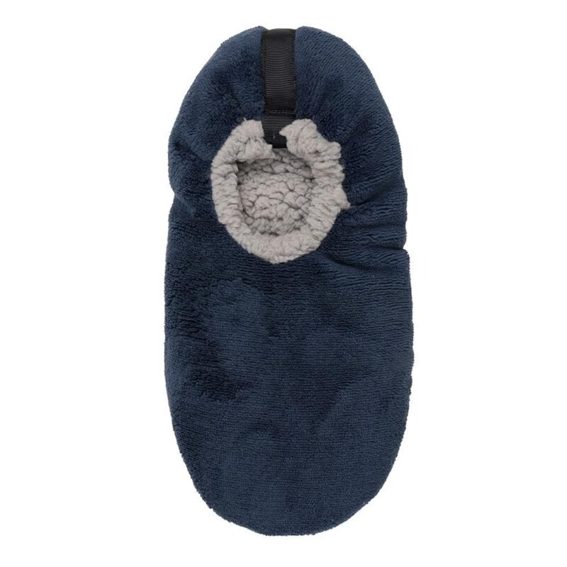 Men's Warm Plush Micro Terry Slippers Non Slip Indoor Comfort Fit Slip On House Shoes Black