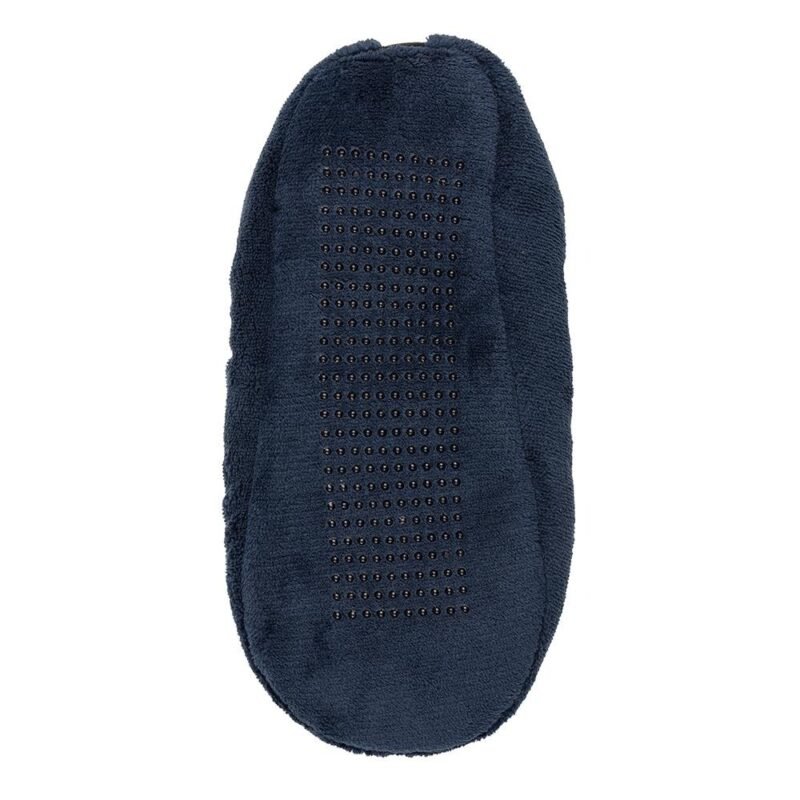 Men's Warm Plush Micro Terry Slippers Non Slip Indoor Comfort Fit Slip On House Shoes Black
