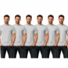 6 Pack Men's 100% Cotton Crew Neck T-Shirts Short Sleeve Regular Fit Plain Casual Tees S-XXL