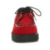 Men's Rockabilly Brothel Creepers Teddy Boy Wedge Platform Lace Up Shoes Faux Suede