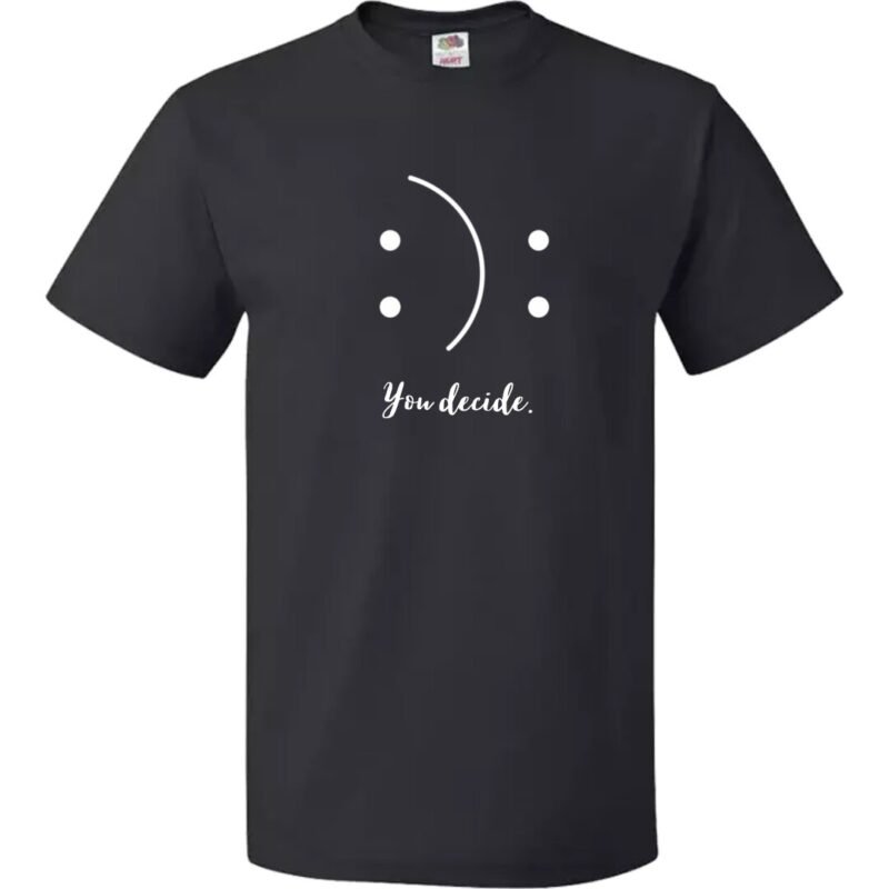 Men's Smile & Sad Face Graphic T-Shirt – 100% Cotton Positive Vibes Tee (S–XXL)