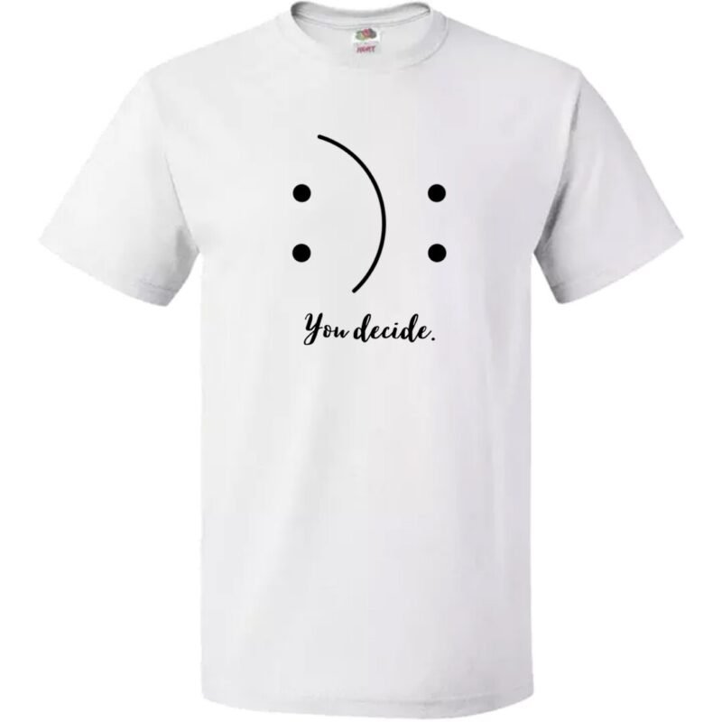 Men's Smile & Sad Face Graphic T-Shirt – 100% Cotton Positive Vibes Tee (S–XXL)
