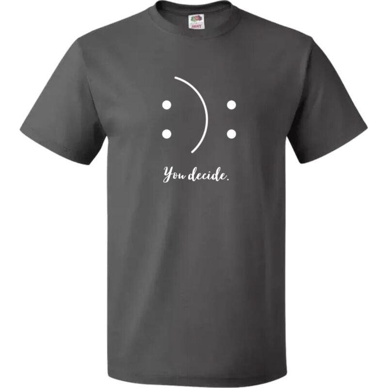 Men's Smile & Sad Face Graphic T-Shirt – 100% Cotton Positive Vibes Tee (S–XXL)
