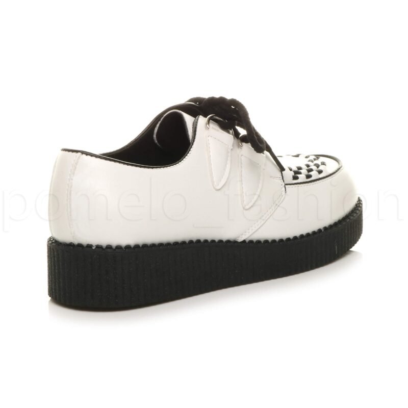 Men's Rockabilly Brothel Creepers Teddy Boy Wedge Platform Lace Up Shoes Faux Suede