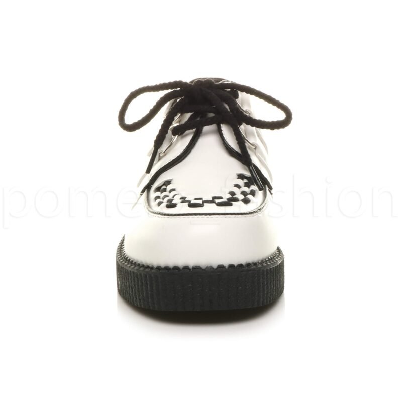 Men's Rockabilly Brothel Creepers Teddy Boy Wedge Platform Lace Up Shoes Faux Suede
