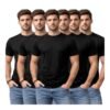 6 Pack Men's 100% Cotton Crew Neck T-Shirts Short Sleeve Regular Fit Plain Casual Tees S-XXL