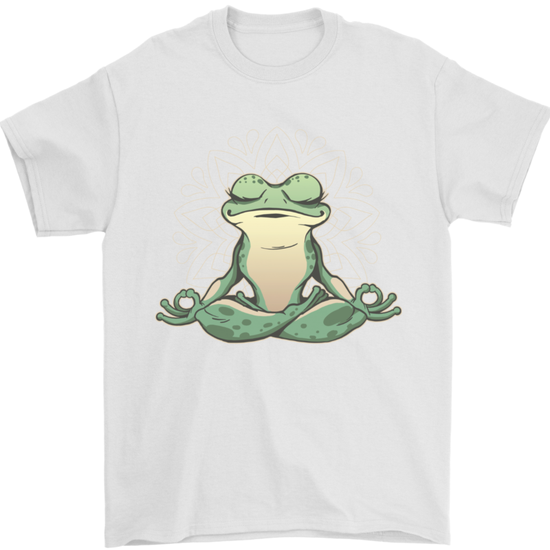Yoga Frog Meditation Men's 100% Cotton Graphic T-Shirt