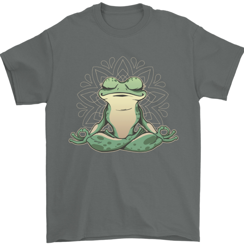 Yoga Frog Meditation Men's 100% Cotton Graphic T-Shirt