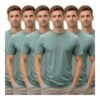 6 Pack Men's 100% Cotton Crew Neck T-Shirts Short Sleeve Regular Fit Plain Casual Tees S-XXL