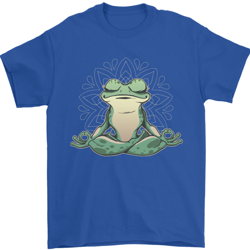 Yoga Frog Meditation Men's 100% Cotton Graphic T-Shirt