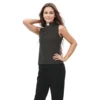 Women's Clergy Sleeveless Shirt Minister Priest Collared Button Tank Top