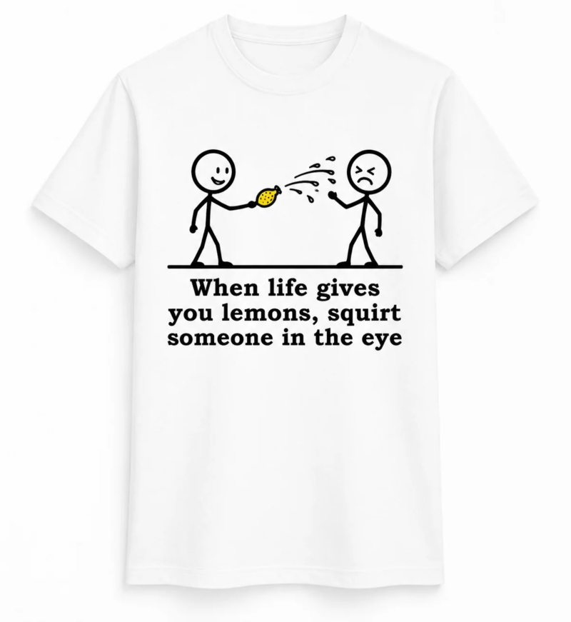 Men's Funny Lemon Slogan Graphic T-Shirt – Unisex Cotton Tee (S–4XL)