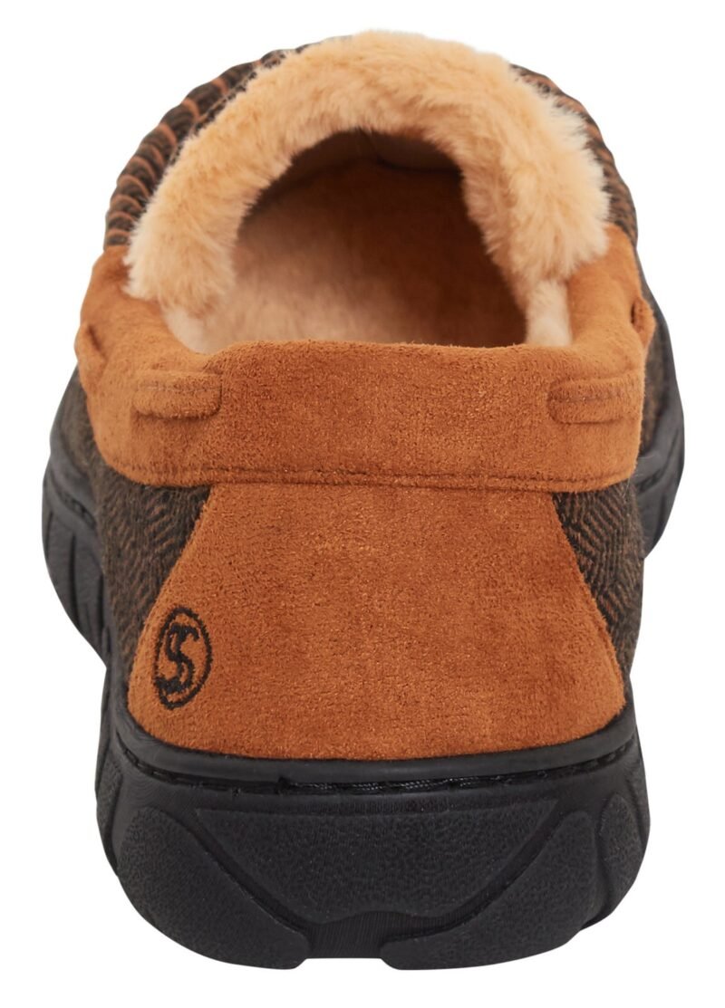 Men's Memory Foam Moccasin Slippers Faux Fur Lined Slip On Anti Slip House Shoes