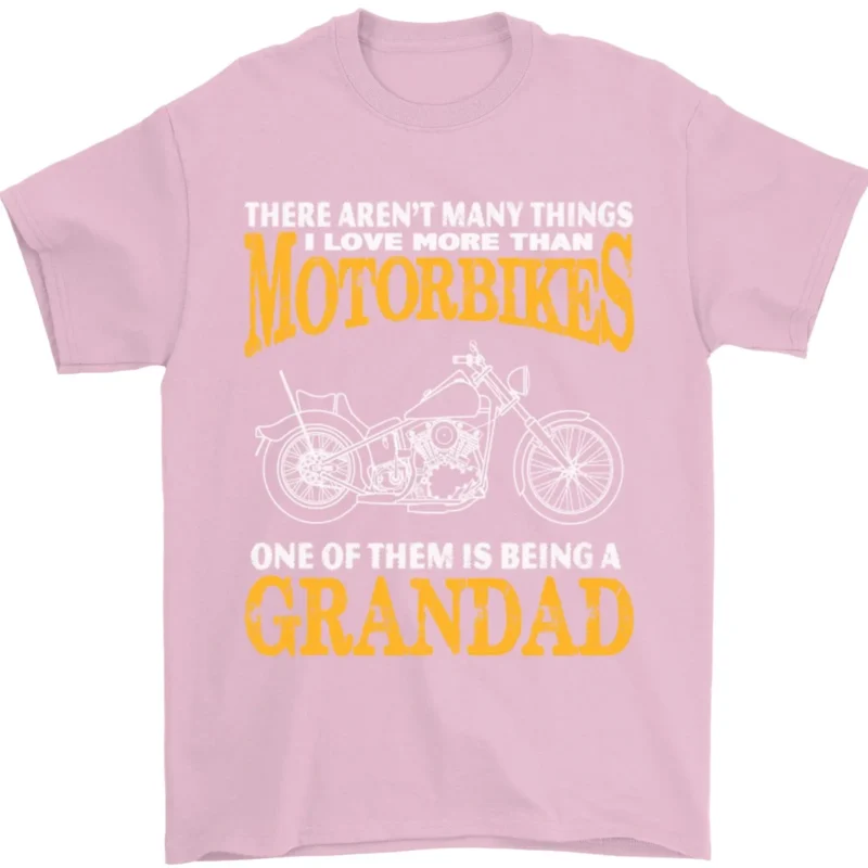Being a Grandad Biker Motorcycle Motorbike Men's T-Shirt 100% Cotton Graphic Crew Neck