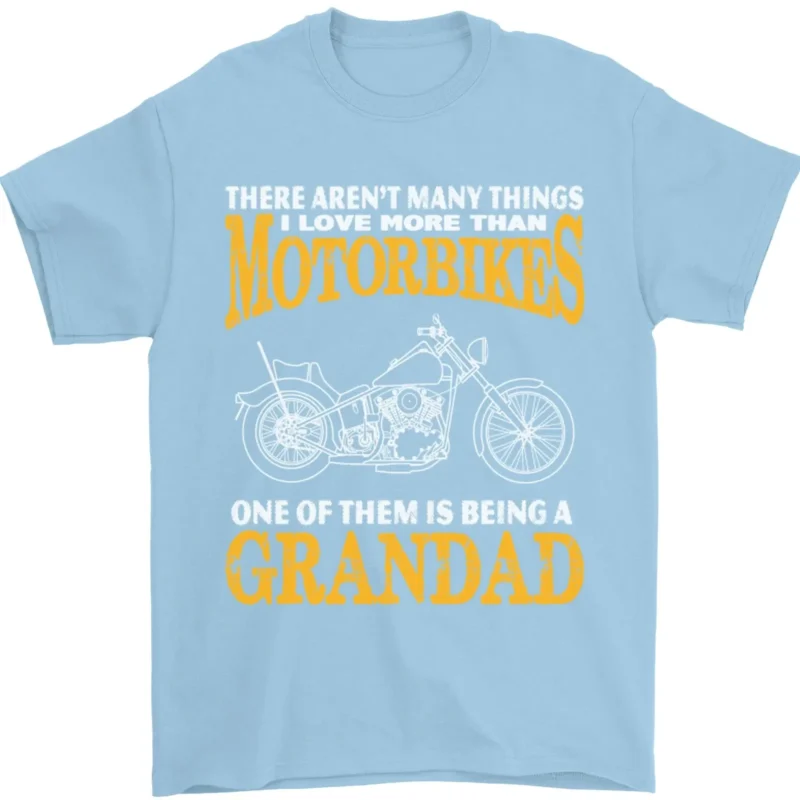 Being a Grandad Biker Motorcycle Motorbike Men's T-Shirt 100% Cotton Graphic Crew Neck
