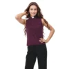 Women's Clergy Sleeveless Shirt Minister Priest Collared Button Tank Top
