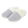Women's Soft Slip On Slippers Faux Fur Indoor House Shoes Non Slip Sole Grey