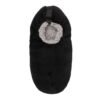 Men's Warm Plush Micro Terry Slippers Non Slip Indoor Comfort Fit Slip On House Shoes Black