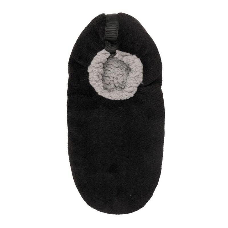 Men's Warm Plush Micro Terry Slippers Non Slip Indoor Comfort Fit Slip On House Shoes Black