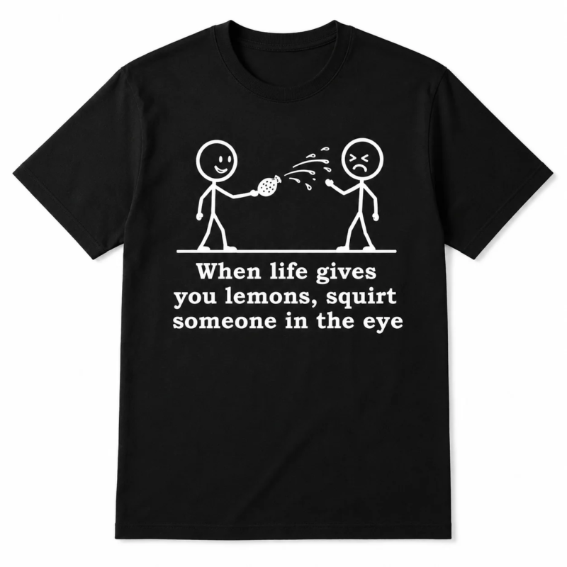 Men's Funny Lemon Slogan Graphic T-Shirt – Unisex Cotton Tee (S–4XL)