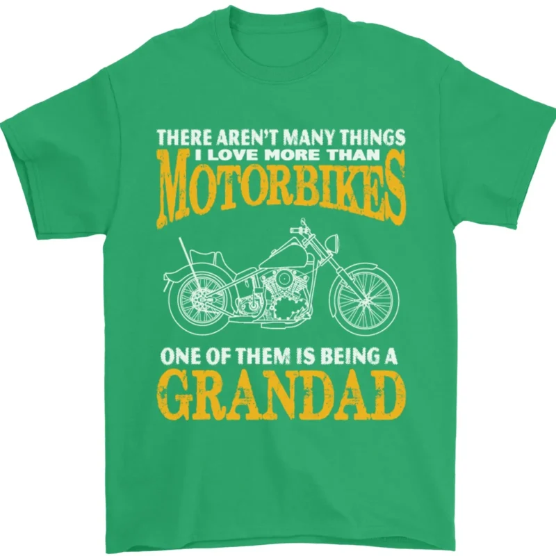Being a Grandad Biker Motorcycle Motorbike Men's T-Shirt 100% Cotton Graphic Crew Neck