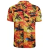 Men's Hawaiian Beach Print Short Sleeve Button-Up Summer Party Shirt (S–XXL)