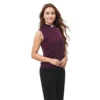 Women's Clergy Sleeveless Shirt Minister Priest Collared Button Tank Top
