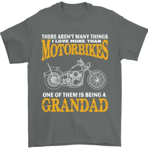 Being a Grandad Biker Motorcycle Motorbike Men's T-Shirt 100% Cotton Graphic Crew Neck