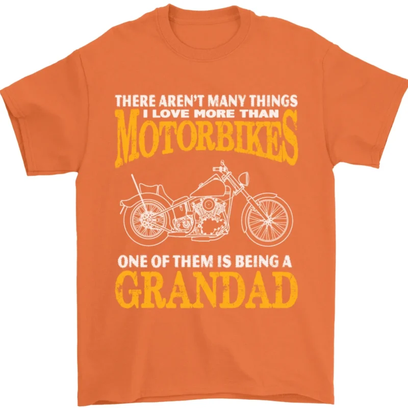 Being a Grandad Biker Motorcycle Motorbike Men's T-Shirt 100% Cotton Graphic Crew Neck