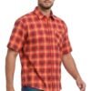 Men's Short Sleeve Checked Shirt Casual Cotton Blend Button Down Pocket Regular Fit S–3XL