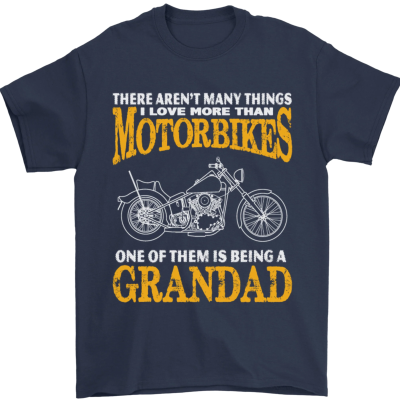 Being a Grandad Biker Motorcycle Motorbike Men's T-Shirt 100% Cotton Graphic Crew Neck