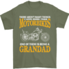 Being a Grandad Biker Motorcycle Motorbike Men's T-Shirt 100% Cotton Graphic Crew Neck
