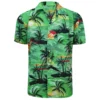Men's Hawaiian Beach Print Short Sleeve Button-Up Summer Party Shirt (S–XXL)
