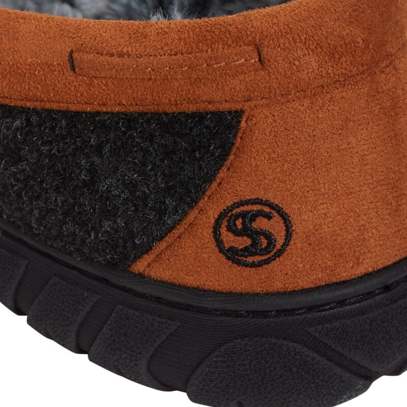 Men's Memory Foam Moccasin Slippers Faux Fur Lined Slip On Anti Slip House Shoes