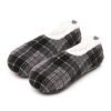 Men's Warm Plush Micro Terry Slippers Non Slip Indoor Comfort Fit Slip On House Shoes Black