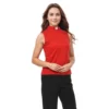 Women's Clergy Sleeveless Shirt Minister Priest Collared Button Tank Top