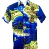 Men's Hawaiian Beach Print Short Sleeve Button-Up Summer Party Shirt (S–XXL)