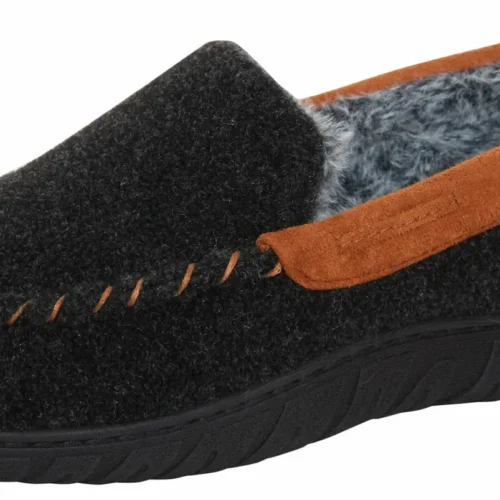 imgi_1_s-l1600 Men's Memory Foam Moccasin Slippers Faux Fur Lined Slip On Anti Slip House Shoes