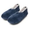 Men's Warm Plush Micro Terry Slippers Non Slip Indoor Comfort Fit Slip On House Shoes Black