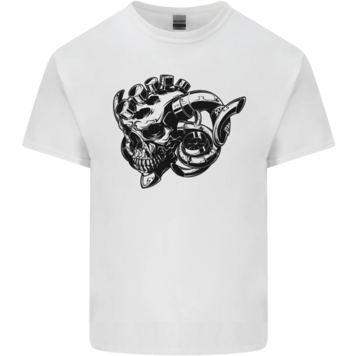 Turbo Skull Engine Drifting Car Enthusiast Men's Light Cotton T-Shirt