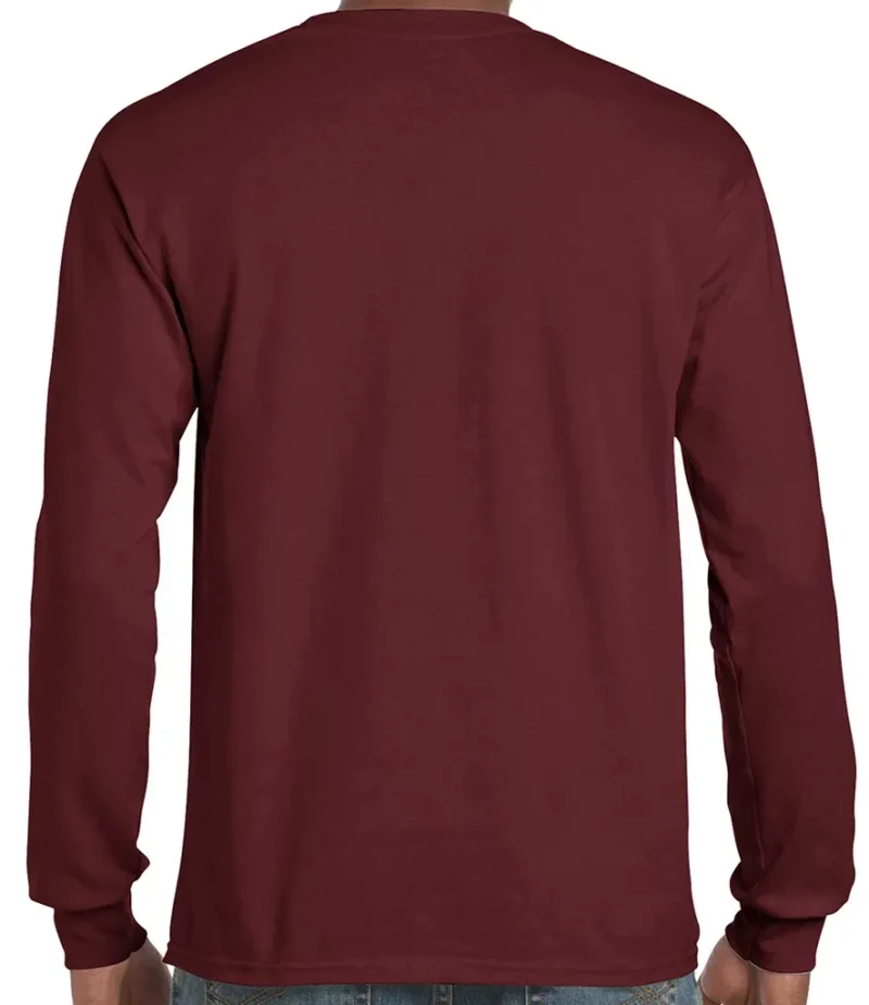 Men's Ultra Cotton Long Sleeve T-Shirt Classic Fit Rib Cuffs Crew Neck Plain Tee