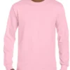 Men's Ultra Cotton Long Sleeve T-Shirt Classic Fit Rib Cuffs Crew Neck Plain Tee