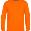 Men's Ultra Cotton Long Sleeve T-Shirt Classic Fit Rib Cuffs Crew Neck Plain Tee