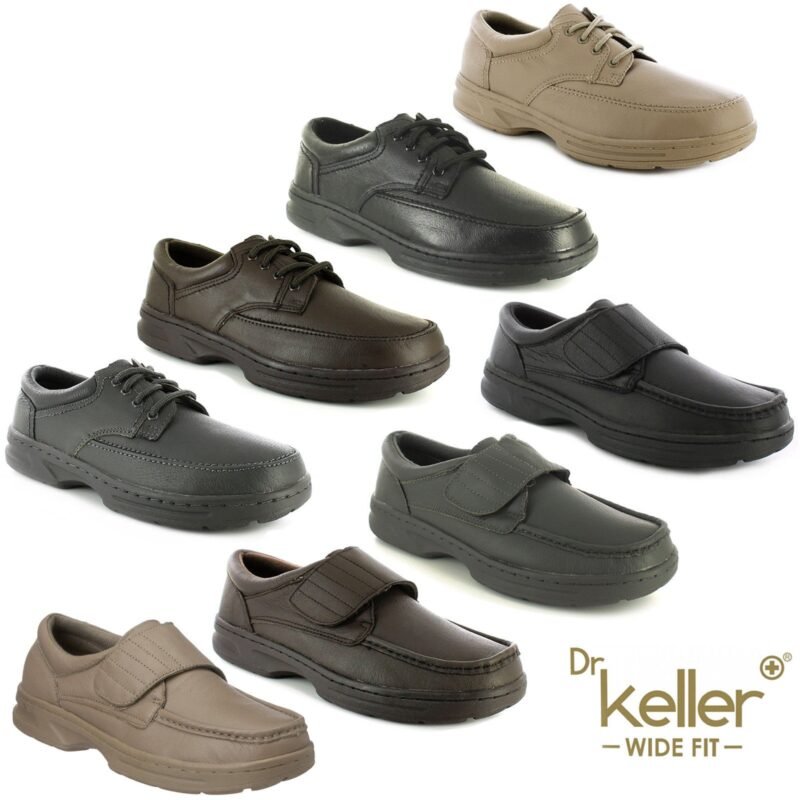 Men's Wide Fit Real Leather Moccasin Shoes Casual Formal Smart Lace Up Comfort Shoes