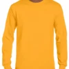 Men's Ultra Cotton Long Sleeve T-Shirt Classic Fit Rib Cuffs Crew Neck Plain Tee